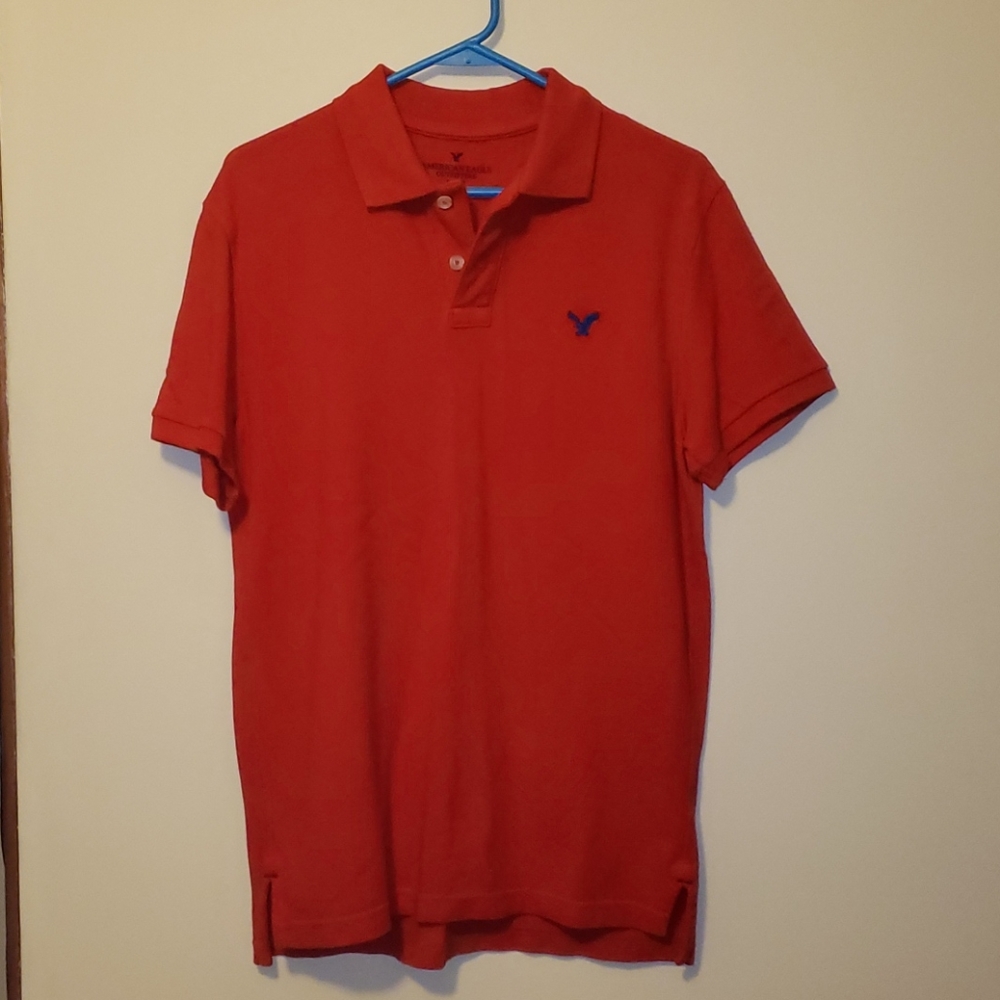 American eagle red men's polo